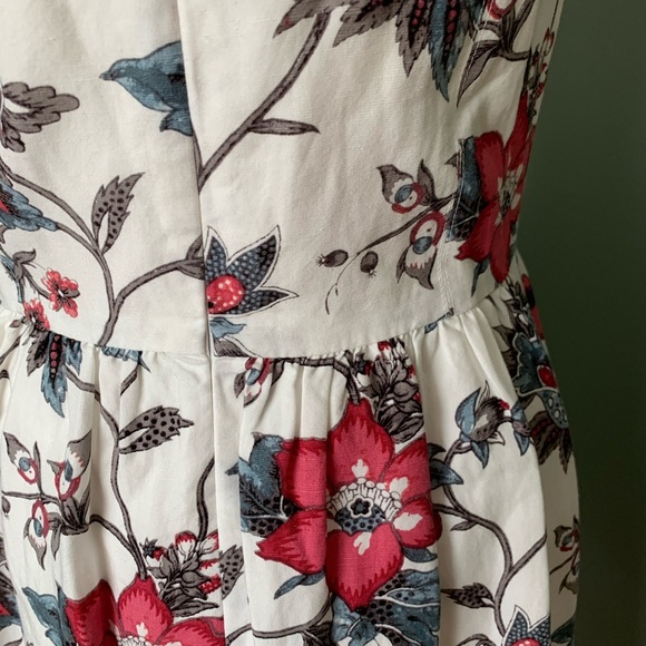 LOFT Wallpaper Floral Bustier Dress EUC - Picture 11 of 12